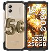 DOOGEERugged BLADE 20 TURBO Rugged Smartphone, 32GB+256GB Telefono Indistruttibile, 10300mAh/33W, MTK Helio G100 Octa Core, 6.6 120Hz Cellulare Antiurto, 50MP+20MP+16MP, Android 15/NFC/4G Dual SIM/Face ID