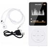 Denash Lettore MP3 Portatile con BT 5.3 e Audio HiFi Lossless, LCD da 1,8, da 128 GB, Radio FM, E-book, Tipo C, Batteria di Lunga Durata 30 Ore, Lettore Sportivo Leggero (WHITE)