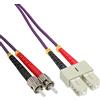 InLine 22443 Cavo Bretella Fibra Ottica Duplex, SC/ST, 50/125µm, OM4, 2M Nero