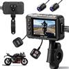 GOHHDL GPS Dash Cam per Moto Impermeabile con Anteriori e Posteriori, Doppia Dash Cam da 1080P per Moto con GPS Integrato, 3 Pollici Display, Sensore G, Registrazione in Loop, Regali per Motociclisti