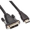 PremiumCord High Speed Cavo HDMI A a DVI-D M/M, 4,95 Gbit/s, Compatibile Video Full HD 1080p, Deep Color, HDCP, HDR, Connettori Placcati Oro, Nero, 3 m
