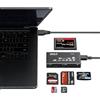 Fadnhys Lettore di schede di memoria USB 2.0 6 in 1 ad alta velocità, adattatore multi-card CF TF SD SDHC MS MiniSD, compatibile con Windows e Mac, Plug & Play, 480 Mbps, per fotocamera, fotocamera e computer