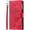 Rnrieyta Miagon Cerniera Portafoglio Custodia per Samsung Galaxy A36 5G,Magnetica Totem Fiore Goffratura Cover Protettiva Libro con Porta Carte Flip Caso con Cinturino da Polso