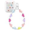 kwmobile Custodia Cuffie Wireless In Ear Compatibile con Apple Airpods 1 & 2 Case - Cover Auricolari - Braccialetto Kawaii Porta Cuffiette - trasparente/multicolore