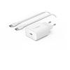 Belkin BoostCharge Caricabatteria da Parete da 25 W con PPS, USB-C Power Delivery, Caricatore USB C Rapido per iPhone 15, Galaxy, Note, iPad, Pixel e Altri Dispositivi, Cavo USB-C incluso