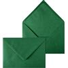 Netuno 20 buste da lettera verde scuro B6 12,5x17,5 cm eleganti e raffinate | 115g · carta pregiata liscia per Natale, compleanno, inviti, partecipazioni, cartoline, biglietti e auguri