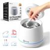Drixo Pulitore Ultrasuoni Apparecchio Dentale 45kHz, 200ml IPX6 per Bite Bruxismo Notturno, Allineatori, Invisalign e Protesi Dentarie, Dental Pod Silenzioso 45dB, 9 Combinazioni, Idea Regalo, Panna
