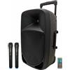 KARMA Diffusore Box Amplificato Ricaricabile 160 Watt con 2 Radiomicrofoni