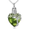 Kaeltsyn Collana commemorativa per la cremazione in acciaio inossidabile con pendente a forma cuore albero intrecciato per gioielli cremazione per la conservazione delle ceneri