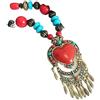 YOPI Collana lunga a campana in stile etnico bohémien retrò Xizang for donna - Accessorio for maglione con catena a clavicola