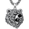 PDTJMTG Collana da uomo, in argento Sterling 925, con ciondolo a forma di orso, ideale come regalo per papà, marito.