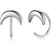 SILVERCUTE Orecchini Donna Cerchio in Argento Sterling 925 a Forma di Luna Orecchini Cerchio Argento 925 Semicerchio Regalo per Donna Ragazza