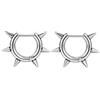AoedeJ G23 - Orecchini a cerchio in titanio con punte da 18 g, piccoli orecchini ad anello da 8 mm/10 mm/12 mm, per cartilagine da uomo e donna, per piercing multipli, punk, gioielli appuntiti