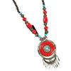 YOPI Collana lunga a campana in stile etnico bohémien retrò Xizang for donna - Accessorio for maglione con catena a clavicola