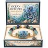 Generico Collezione di bracciali Ocean Guardian, bracciale con ciondoli animali oceanici, con perline blu oceano, 7 disegni di creature marine per donne e amanti della spiaggia (#1)