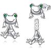 POPLYKE Orecchini a perno Axolotl, a forma di gatto, cane, rana, da donna, in argento Sterling 925, maiale, gatto, rana, ipoallergenici, volpe, bulldog francese, idea regalo di compleanno