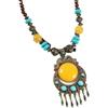 YOPI Collana lunga a campana in stile etnico bohémien retrò Xizang for donna - Accessorio for maglione con catena a clavicola