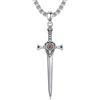 PDTJMTG Collana con spada, in argento Sterling 925, con ciondolo a forma di spada, regalo per uomo e donna