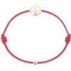 Schmuck Les Poulettes LES POULETTES BIJOUX - Bracciale Collegamento Perla Coltivata Bianca Les Poulettes - Classics - Rosso