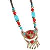 YOPI Collana lunga a campana in stile etnico bohémien retrò Xizang for donna - Accessorio for maglione con catena a clavicola