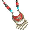 YOPI Collana lunga a campana in stile etnico bohémien retrò Xizang for donna - Accessorio for maglione con catena a clavicola