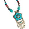 YOPI Collana lunga a campana in stile etnico bohémien retrò Xizang for donna - Accessorio for maglione con catena a clavicola