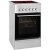 Exquisit Fornello ECM 5-4.1 BZ Inox | Fornello elettrico | 50 cm | Zona di cottura a 2 circuiti | Illuminazione | Piano cottura in vetroceramica | Capacità di cottura da 47 litri | Inox