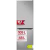 Amica KGCL 384 159 E - Frigorifero, effetto acciaio INOX, 157 L/EEK C, larghezza 47,4 cm, altezza 144,0 cm, controllo elettronico