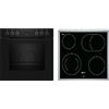 NEFF EDX4B0 - Set di fornelli E1CCD2AK3, 60 x 60 cm, pulizia EasyClean, CircoTherm, display a LED e piano cottura elettrico M13R42N2, zona arrosto, telaio in acciaio inox