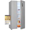 Exquisit Side-by-side SBS46-040E inoxlook | No Frost | Capacità netta: 442 L | Regolazione della temperatura | Allarme