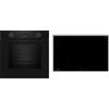NEFF BX38IB0 - Set di fornelli B1CCC0AK3, 60 x 60 cm, CircoTherm per calore uniforme, display a LED e piano cottura a induzione T58SHF1L0, 80 cm, zona arrosto, touch control, telaio in acciaio inox