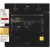 Exquisit Forno da incasso EBE278-U-020, nero, classe di efficienza energetica: A, spazio cottura 76 l, timer, griglia laterale, larghezza 60 cm