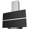 Wolkenstein W S4-90A++BTZ Schräghaube Einbaubreite 90 cm, Umluftbetrieb, Abluftbetrieb, Fettfilter spülmaschinenfest, Beleuchtungssystem verdeckter LED Strip, Touch Control, Display, Schwarz