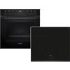 Siemens EQ522IAAB, set di fornelli da incasso, composto da fornello HE217GBB4, 60 x 60 cm, aria calda 3D, autopulente, clip Extract & EA631GNA1E, fornello elettrico, zona arrosto, powerBoost, senza