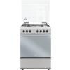 De'Longhi DL664EX - Cucina a gas con forno elettrico, 4 fuochi, 60x60 cm, Inox, Classe energetica A