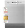 Exquisit Lavastoviglie EGSP6112-EF-030E inox | Lavastoviglie sottopiano | Lavastoviglie da incasso | 12 soffitti su misura | Inox