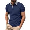 Generic Polo da uomo con bottoni, vestibilità regolare, morbida, leggera, comoda, da lavoro, casual, da indossare tutti i giorni, Marina Militare, M