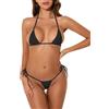 MIZSPISE Bikini Sexy da Donna Intimo Completino (Nero, Taglia Unica)