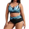 Tuopuda Costume Donna Due Pezzi Taglie Forti Push Up Imbottito Reggiseno Costumi da Bagno Bikini Mare a Spiaggia Piscina Curvy Swimwear Regolabile M-4XL
