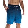 Arcweg Pantaloncini da Uomo per Nuoto Pantaloncini da Bagno Asciugatura Rapida Shorts da Spiaggia Lunghi con Multi-Tasche Surf a Righe