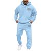 Celucke Tuta Uomo Completa Felpa con Cappuccio + Pantaloni Y2K Streetwear Tuta Felpata Tracksuit Baggy Invernale Cotone Comodo per Casual Fitness Jogging Gym M-3XL