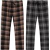 Get Trend Pantaloni Pigiama Uomo Invernale, Set 2 Pezzi Pantalone Lungo con Tasche Laterali, Abbigliamento da Casa, Regalo Uomo (3XL, Nero/Beige, 2)