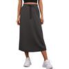 PrinStory Gonne midi estive in vita elastica regolabile con coulisse gonne con tasche
