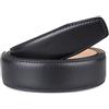 Vatee's Uomini Cintura di ricambio in pelle senza fibbia Cintura regolabile 34mm larghezza 125cm Lunga Nero