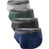 DAVID ARCHY Boxer da Uomo Pantaloncini retrò con Tasca 3D rigonfia, Mutande da Uomo in bambù Biancheria Intima di Base Ultra Morbida Traspirante, Pacco da 3/4