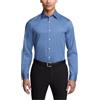 Van Heusen - Camicia da uomo con colletto flessibile, vestibilità aderente, elasticizzata, Blu polvere, 43 cm Collo 86 cm- 89 cm Manica