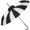 jebyltd Ombrello da sole e pioggia con manico lungo, design a righe, 16 stecche, elegante ombrello per foto