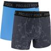 Under Armour Project Rock Performance Tech Mesh Boxerjock Brief, 5 Inseam, 2-Pack, all-Day Comfort Boxer Corti, Lavaggio Neve Grigio acquazzone, M Uomo