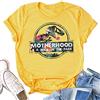 FREEPPCC N/G Women's Motherhood is A Walk in The Park divertente stampa girocollo manica corta t-shirt grafica Giallo M