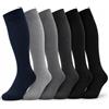 Lucchetti Socks Milano 6 Paia Calze Uomo Lunghe Misto Lana Invernali Leggere Made in Italy | Maglia rasata fine | Lana e acrilico | Senza elastan | Leggere e classiche | Per scarpe eleganti e uso quotidiano